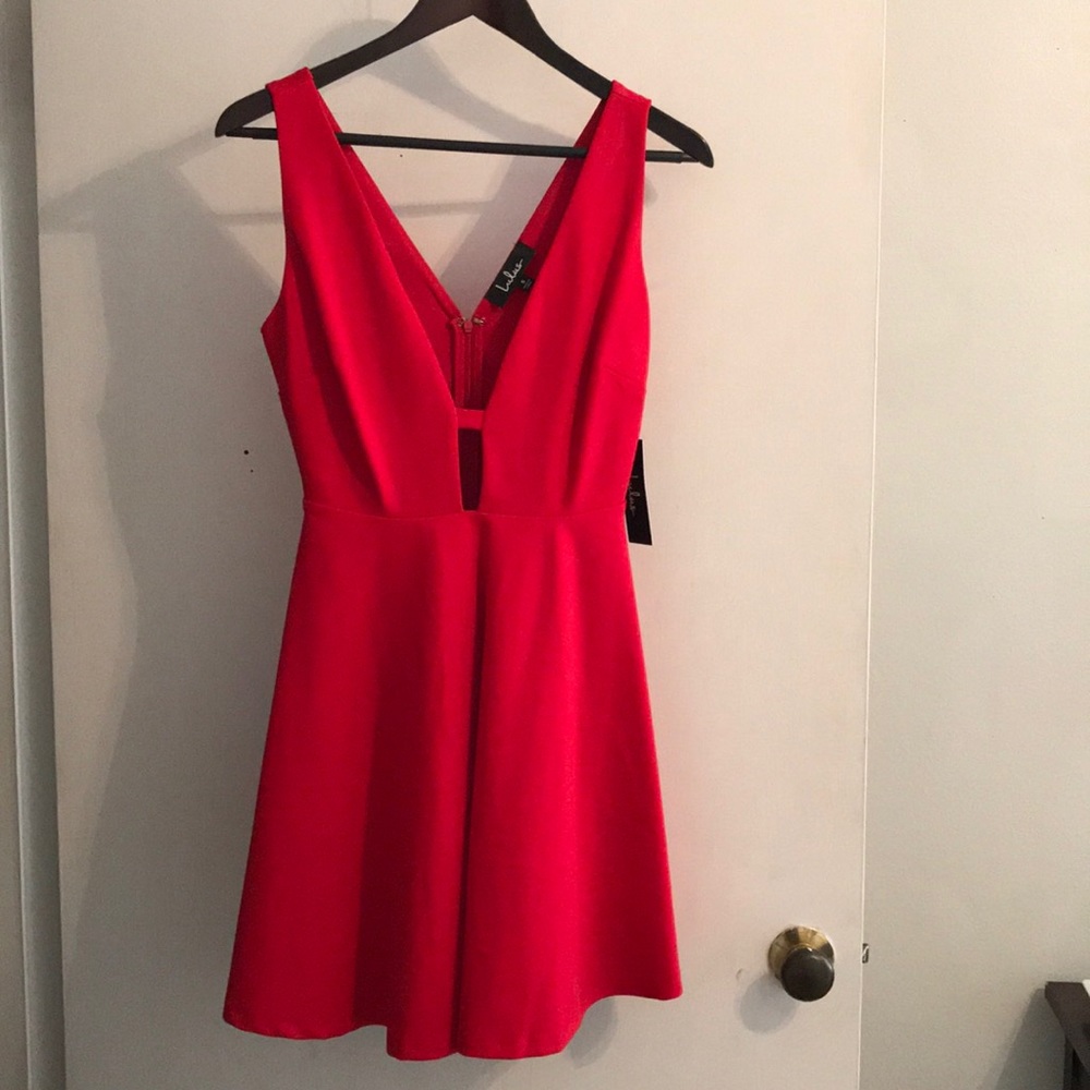 Lulu little red fit-flare dress